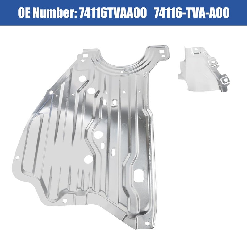 TomGoo Engine Splash Guard Shield Under Car Shield Cover Compatible with Honda Accord 2018 2019 2020 2021 2022，74116-TVA-A00 74116TVAA00 Engine Splash Guard，Aluminum Engine Case Guard - Image 3